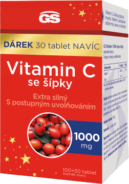 GS Vitamin C 1000 mg se šípky 130 tablety