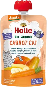 Holle Bio pyré - Carrot Cat- Mrkev, mango, banán a hruška 100 g
