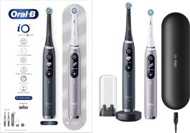 Oral-B Elektrický zubní kartáček iO9 Series Duo Pack Black/Rose Extra Handle 2 ks