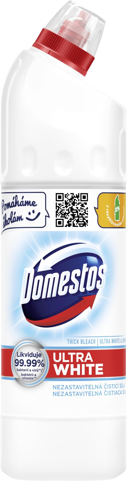 Domestos Ultra White & Shine Tekutý dezinfekční a čisticí přípravek 750 ml