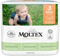 Moltex Dětské plenky Pure & Nature Midi 4-9 kg 33 ks