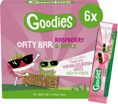 Goodies Ovesné tyčinky malina a jablko 6 x 23 g