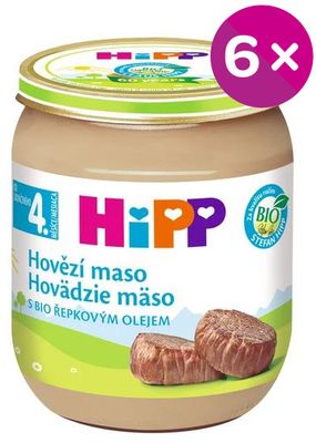 HiPP BIO MASO hovězí 6 x 125 g