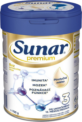 Sunar Premium 3 batolecí mléko 700 g