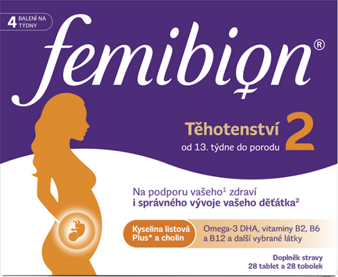 Femibion 2 Těhotenství 28 kapslí a 28 tablet