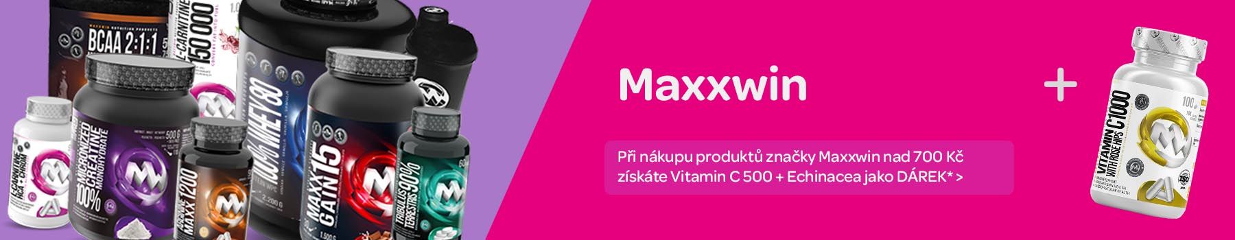 Při nákupu produktů značky Maxxwin nad 700 Kč získáte Vitamin C 500 + Echinacea jako DÁREK*					
