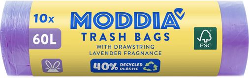 Moddia Odpadkové pytle s vůní levandule a zatahovací páskou 10 x 60 l
