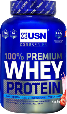 USN 100% Whey Protein Premium jahoda se smetanou 2280 g
