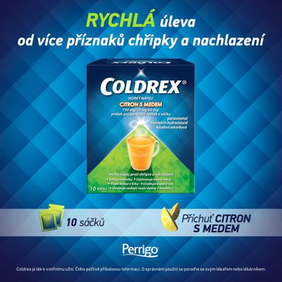 Coldrex Horký nápoj s citronem a medem 10 sáčků