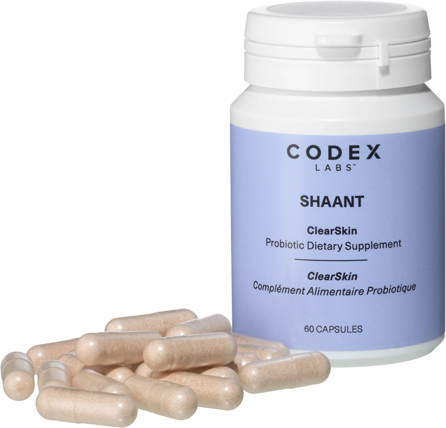 Codex Labs SHAANT ClearSkin Probiotic Supplement 2.0, 60 kapslí