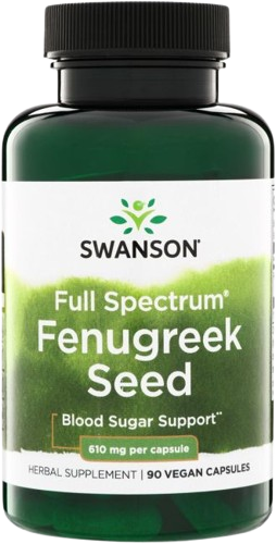 Swanson Fenugreek Seed 610mg, 90 kapslí