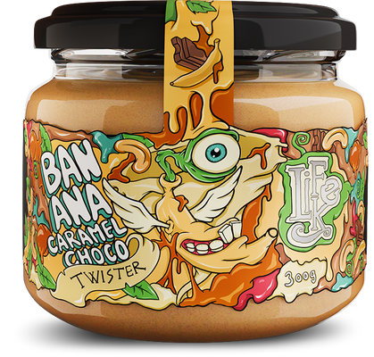 Lifelike Twister banana caramel choco 300 g
