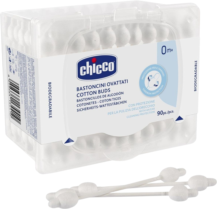 Chicco Tyčinky vatové anatomické 90 ks