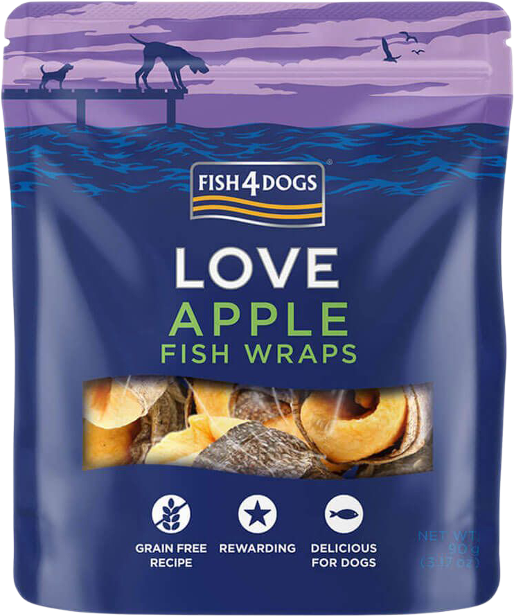 Fish4Dogs Pamlsky pro psy rybí závitky s jablkem 90 g