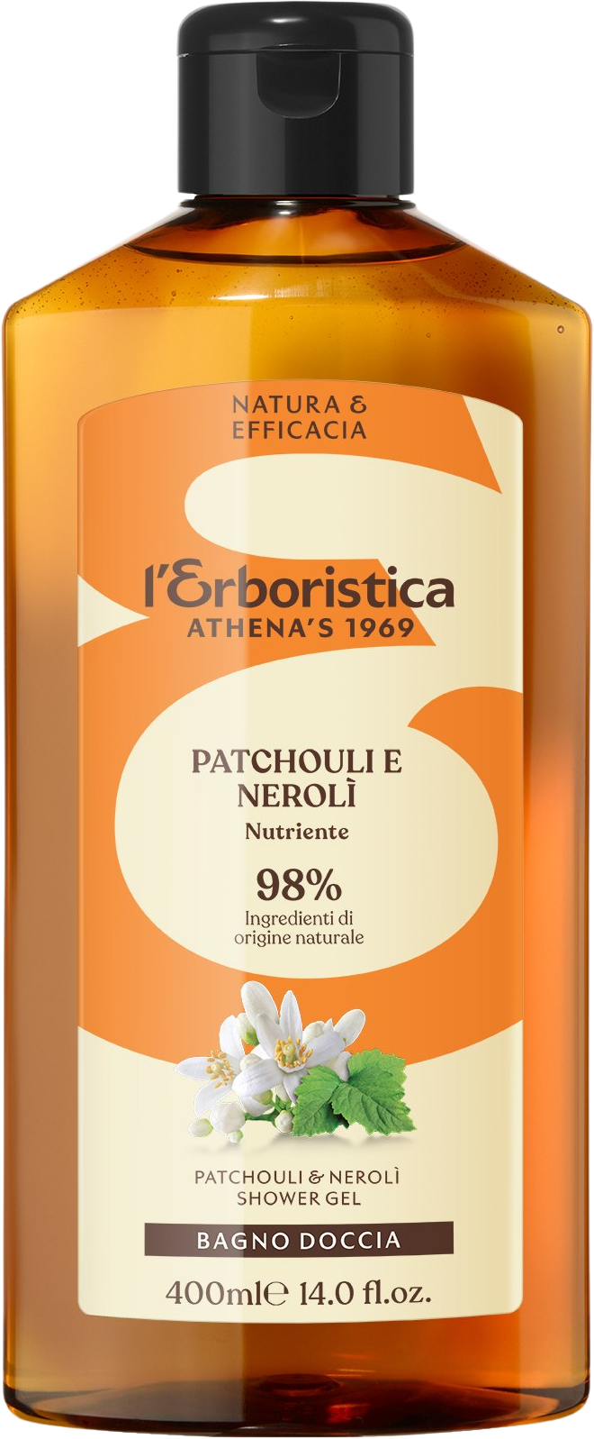 Erboristica Parfémovaný sprchový gel Patchouli a neroli 400 ml