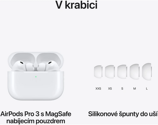 Apple AirPods Pro 3 se snímáním tepové frekvence