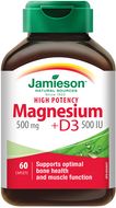 Jamieson Hořčík 500 mg s vitamínem D3 500 IU 60 tablet
