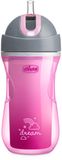Chicco Termo lahev netekoucí s brčkem od 14m+ růžová/fialová 266 ml