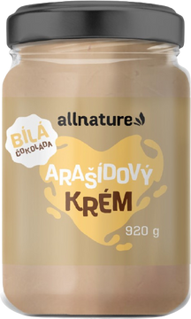 Allnature Arašídový krém s bílou čokoládou 920 g