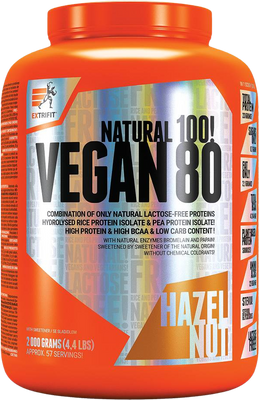 Extrifit Vegan 80 lískový oříšek 2000 g