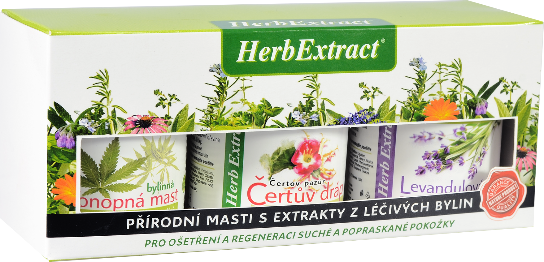 Vivaco Dárkové balení bylinné masti - harpago 125ml + levandule 125ml + cannabis 125ml