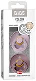 BIBS Colour Dudlíky z přírodního kaučuku - velikost 1, Dusky Lilac/Heather 2 ks