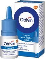 Otrivin 1mg/ml nosní kapky při léčbě ucpaného nosu 10 ml