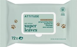Attitude Super Leaves Pets vlhčené čisticí ubrousky pro domácí mazlíčky 72 ks