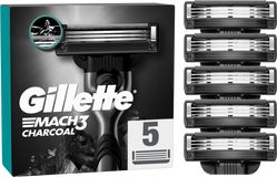 Gillette Mach3 Charcoal Náhradní hlavice do holicího strojku pro muže 5 ks