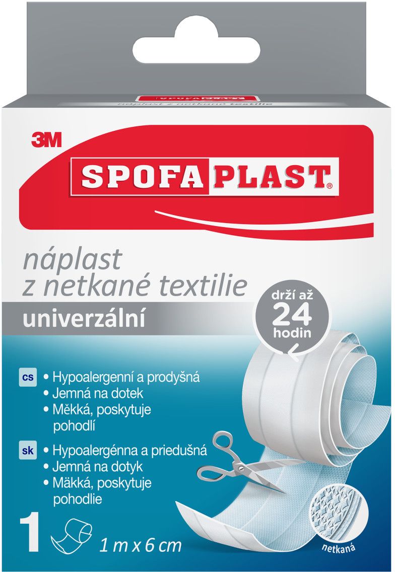 3M Spofaplast Náplast z netkané textilie 854, 1 m × 6 cm