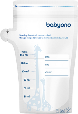BabyOno Sáčky na mateřské mléko 180 ml, 30 ks