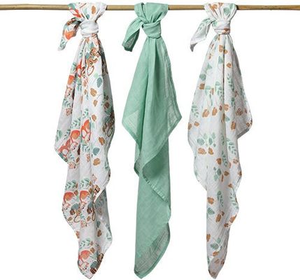 BabyOno Pleny mušelínové Super Soft - Mint, 70x70 cm 3 ks
