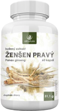 Allnature Ženšen bylinný extrakt 60 kapslí