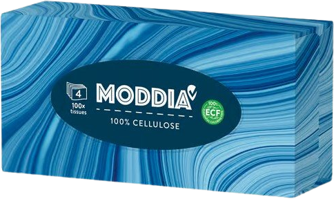 Moddia Papírové kapesníčky 4vrstvé box 100 ks
