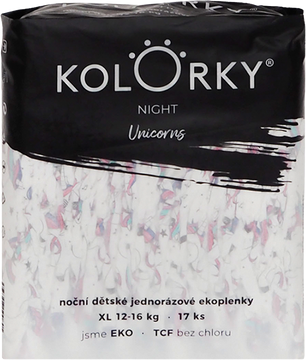 Kolorky NIGHT Jednorožci vel. XL (12-16 kg) 17 ks