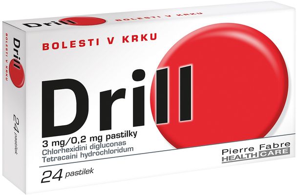 Drill pastilky na bolest v krku 24 pastilek