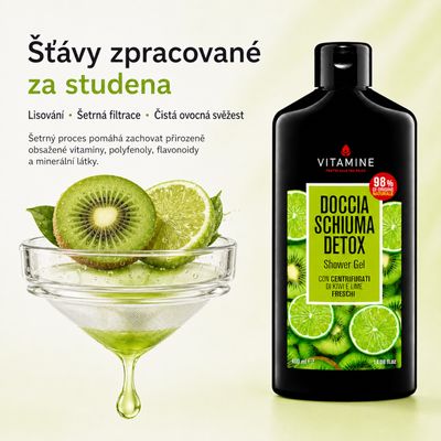 Erboristica Vitamine Detox sprchový gel kiwi a limetka 400 ml