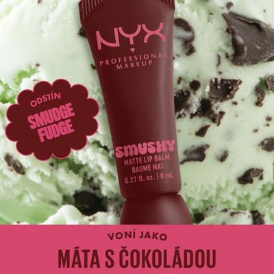NYX Professional Makeup Matný balzám na rty Smushy 08 Smudge Fudge 8 ml