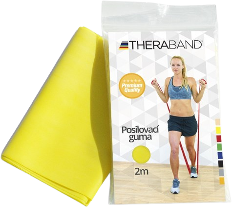 Theraband Posilovací guma, žlutá, slabá, 2 m