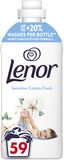 Lenor Aviváž, Sensitive Cotton Fresh, 59 praní, 1239 ml