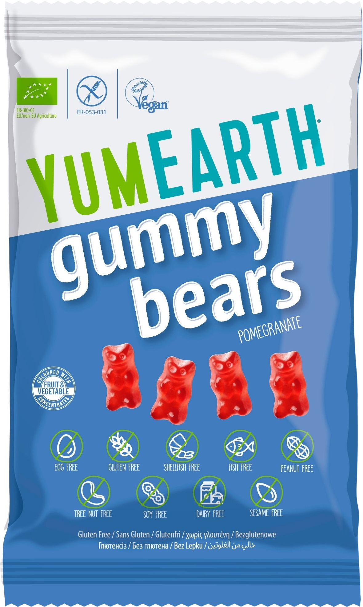 YumEarth BIO Ovocní želé medvídci 50 g