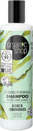 Organic Shop Posilující šampon proti vypadávání vlasů Řasy a citronová tráva 280 ml