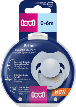 LOVI Dudlík silikonový dynamický PRIME 0-6m Baby Blue