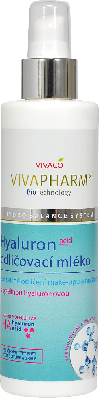 VivaPharm Odličovací mléko s kyselinou hyaluronovou 200 ml