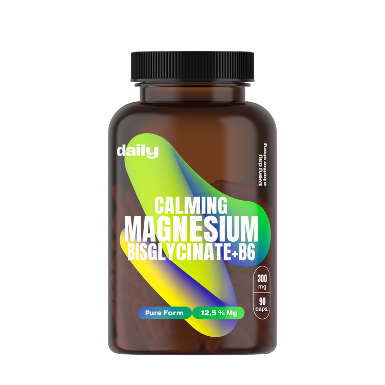 Daily Calming Magnesium Bisglycinate + B6 90 kapslí