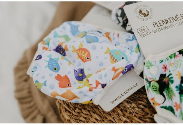 T-Tomi Plavky plenkové, 5-15kg, Grey flowers