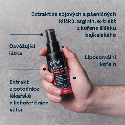 Lobey Kofeinové tonikum proti padání vlasů pro muže 90 ml