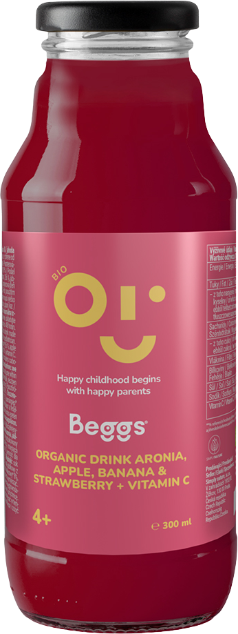 Beggs BIO Nápoj aronie, jablko, banán & jahoda 300 ml