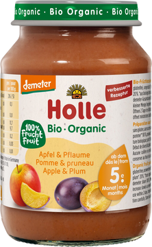 Holle bio dětská přesnídávka Jablko a švestka 190 g