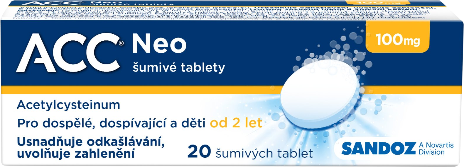 ACC ® NEO 100 mg 20 šumivých tablet